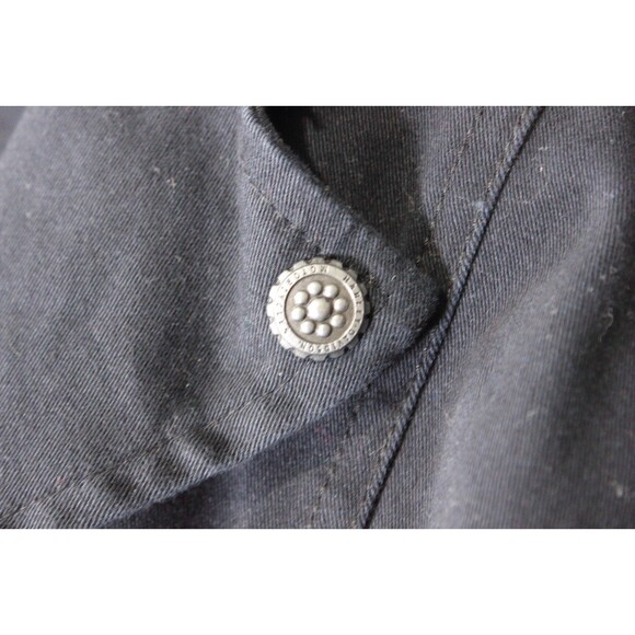 HARLEY DAVIDSON  Y2K Black Vest Biker Corset Lace Up Back  Women Stretch 1W - Picture 10 of 12